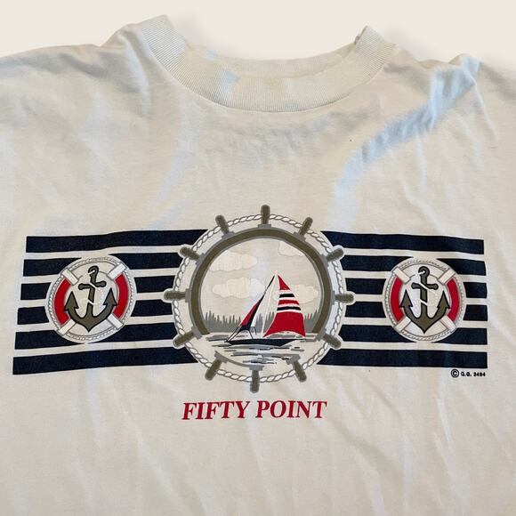 vintage Fifty Point Sailing tee size Large - Picture 2 of 4